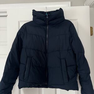 Abercrombie & Fitch Navy Puffer Jacket